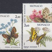 MONAKO 1624-1628,neponišteno,leptiri