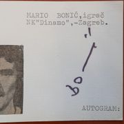 Mario Bonić, Dinamo Zagreb, originalni autogram