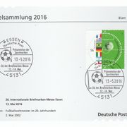 Njemačka - 2016 - nogomet - prigodni list / žig
