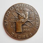 KBC ZAGREB - ZAVOD ZA NUKLEARNU MEDICINU - plaketa , medalja