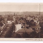 KOPRIVNICA - stara razglednica , DVOSTRUKA , putovala 1928.g.