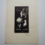 Milenko Gjurić ( Đurić ) : " EX LIBRIS MILOŠ ĐURIĆ " , grafika 1927.g.