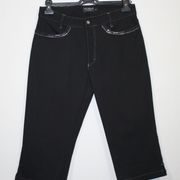 Womens Concept poluduge traper hlače crne boje/aplikacije, vel. 40/M