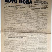 1 LIST IZ NOVINA NOVO DOBA, SPLIT, petak 12. maja 1922.