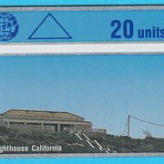 LIGHTHOUSE CALIFORNIA stara telefonska kartica iz Arube 1990s * Svjetionik