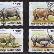 T22: Burundi (2011), dva kompleta, Nosorozi (CTO)