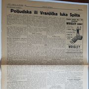 1 LIST IZ NOVINA, NOVO DOBA, SPLIT, subota 16. oktobra 1937.