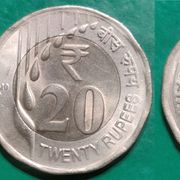 India 20 rupees, 2020 "♦" - Mumbai rijetka oznaka ****/
