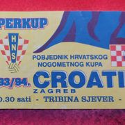 Ulaznica Hajduk-Croatia,1993/94