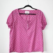 Cecilia Classics bluza roze boje/bijele točkice, vel. XL