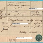 AUSTRO-UGARSKA stari telegram iz 1889.g. BOL - MILNA (?) Otok Brač * K.u.K.
