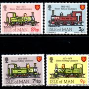 Velika Britanija, Man, čisto, 1973,  Michel 29-32, stoljeće parnih lokomoti