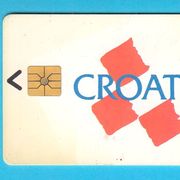 CROATIA (Plava pozadina) - VISOKI LOGO MORENO hrvatska telefonska kartica