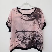 Fransa bluza roze boje/print, vel. XL