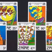 I47: Zair (Kongo DR, 1982), telekomunikacije i zdravlje, komplet (MNH)