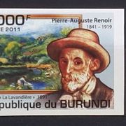 T12: Burundi (2011), Auguste Renoir, nezupčani komplet (MNH)