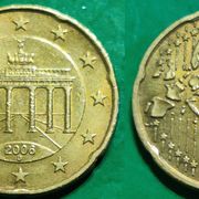 Germany 20 euro cent 2003 A 2006 D 2016 J 2017 D 2018 D 2018 F  2019 F ***/