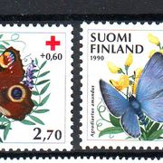 Finska 1990 Mi.No 1110-12 leptiri MNH