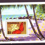 Dominica  blok leptiri MNH