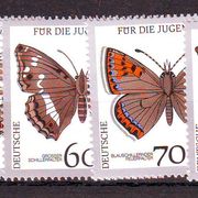 Njemačka 1991 leptiri  Mi.No. 1512-19 MNH