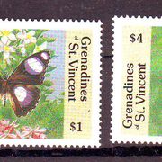 Grenadines St. Vincent (4) leptiri  MNH