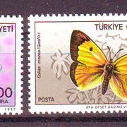 Turska Mi.No. 2769-72 leptiri  MNH
