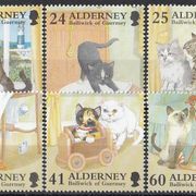 ENGLESKA Alderney 94-99,neponišteno,mačke