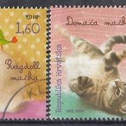 HRVATSKA 843-846,poništeno,mačke
