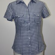 H&M L.O.G.G. košulja bijele boje/plavo-crni uzorak, vel. 36/S