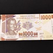 GVINEJA 1 000 FRANCS 2017 GODINA UNC