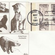 USA - 1981 - fauna Amerike / FDC / list iz karneta
