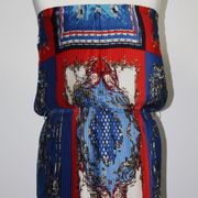 Collezione dugačka plisirana haljina/šareni print, vel. M/L