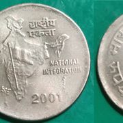 India 2 rupees, 2001 National Integration "*" - Hyderabad ***/