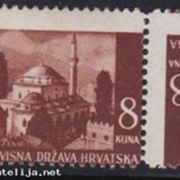 NDH 1941 Krajobrazi - Sarajevo tete-beche par/MNH