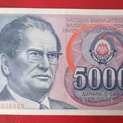 Jugoslavija 5000 dinara UNC