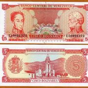 VENEZUELA,VENECUELA 5 BOLIVARES 1989 UNC ,PICK 70B,KUPI ODMAH!!!