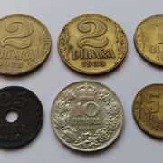 Kraljevina Jugoslavija 25 i 50 para , 1 , 2 , 10 dinara (1)