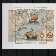 Island - 1992 - otkriće Amerike - Mic.Blok # 13 - čisto