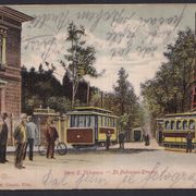 Pula , tramvaj   , stara razglednica