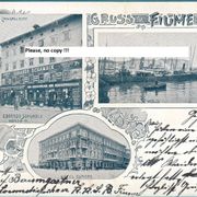 FIUME (RIJEKA) - Dućan Edoardo Schambik & Hotel Europe * Putovala 1900.god.