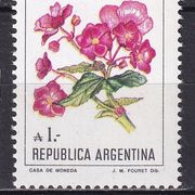 ARGENTINA 1985 ► Mi 1757 ► Cvijeće ► Begonija ► MNH ◄