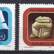 ARGENTINA 1987 ► Mi 1859-1860 ► Međunarodna godina mira ► MNH ◄