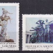 ARGENTINA 1986 ► Mi 1810-1811 ► Skulpture ► fontana ► umjetnost ► MNH ◄