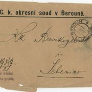 ČEHOSLOVAČKA ☀ 1939 BEROUN - SIBENIK pismo sudska pošta