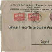 Mađarska ☀1924 Budimpešta - ZAGREB multifrankirano banka Franco-Serbe