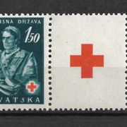 NDH , 1941.god. , crveni križ , muške narodne nošnje , MNH sa privjescima ,
