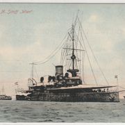 S.M.S. WIEN  Austrougarska mornarica parobrod Wien, stara razglednica