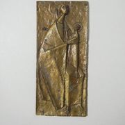 MADONA I ISUS , brončana plaketa ,  autor : ERWIN HUBER