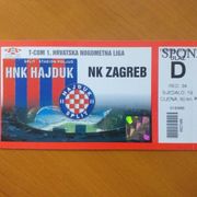 Hajduk - Zagreb ulaznica neponištena