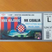 Hajduk - Cibalia ulaznica  kup neponištena